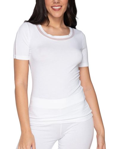 Luna Maillots de corps T-shirt manches courtes Cotton Touch Splendida - Blanc