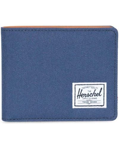 Herschel Supply Co. Portefeuille Hank RFID Navy/Tan Synthetic Leather - Bleu