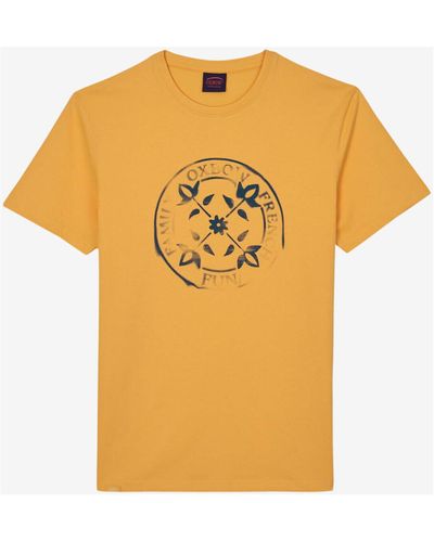 Oxbow T-shirt Tee shirt manches courtes graphique TELLIM - Orange