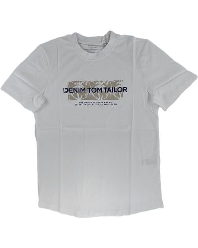 Tom Tailor T-shirt - Tee-shirt - blanc - Gris