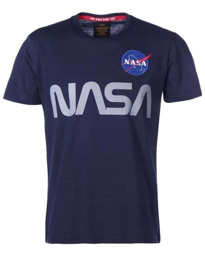 Alpha T-shirt NASA REFLECTIVE - Bleu