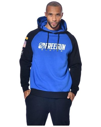 Freegun Sweat-shirt Sweat à capuche Collection Racing - Bleu