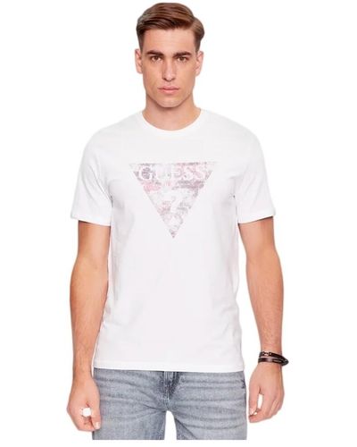 Guess T-shirt Triangle G - Blanc