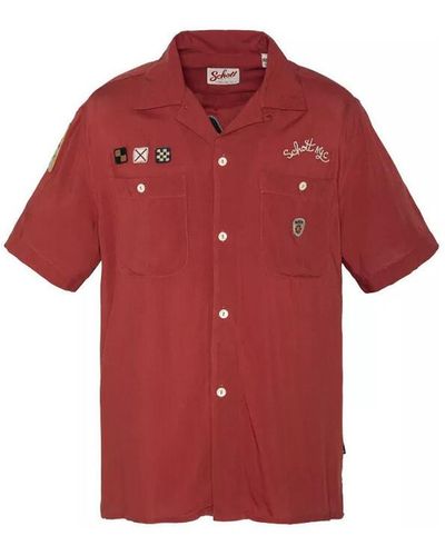 Schott Nyc Chemise SHBOWLING - Rouge