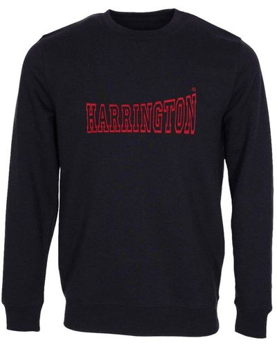 Harrington Sweat-shirt Sweat-shirt Noir - Bleu