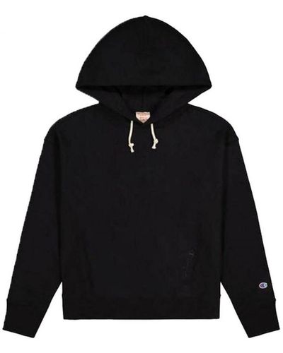 Champion Sweat-shirt Reverse Weave Small Logo Hooded Sweatshirt - Noir
