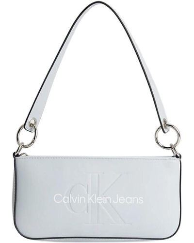 Calvin Klein Sac a main Sac porte epaule Ref 59164 Bleu - Métallisé