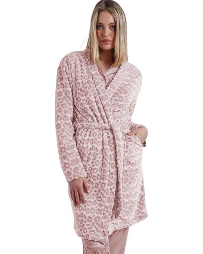 Admas Pyjamas / Chemises de nuit Robe de chambre Leopard - Rose