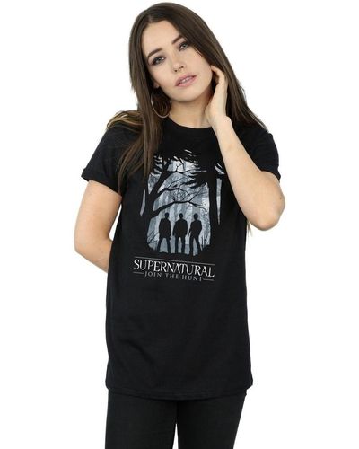 Super.natural T-shirt Group Outline - Noir