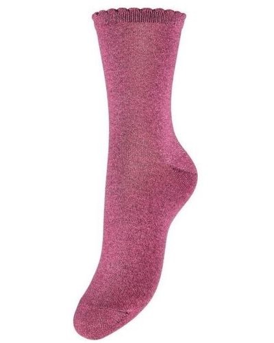Pieces Chaussettes 17078534 SEBBY-STOCKING PINK - Violet