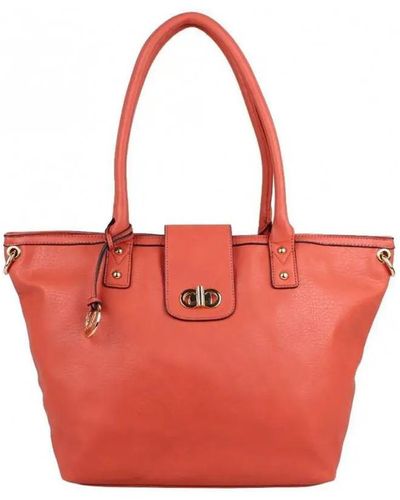 A Découvrir ! Sac à main Grand sac cabas demi chaine Andie Blue A8095 - Rouge