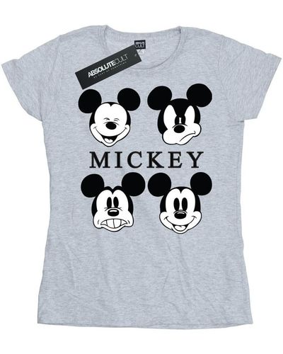 Disney T-shirt Mickey Mouse Four Heads - Gris