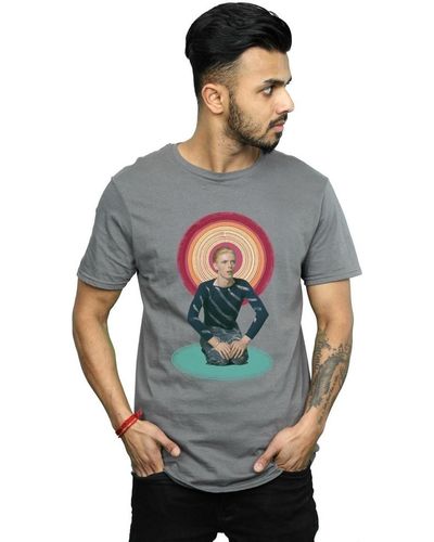 David Bowie T-shirt Kneeling Halo - Gris