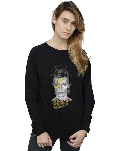 David Bowie Sweat-shirt Aladdin Sane Gold Bolt - Noir