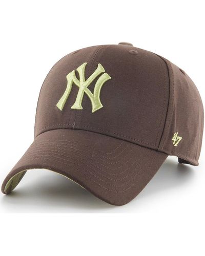 '47 Casquette 47 CAP MLB NEW YORK YANKEES FROG SKIN CAMO UNDER MVP BROWN - Marron