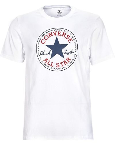 Converse T-shirt GO-TO CHUCK TAYLOR CLASSIC PATCH TEE - Blanc