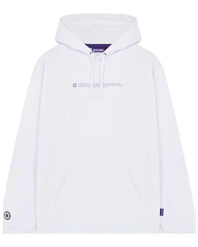 Octopus Polaire Outline Logo Hoodie - Blanc