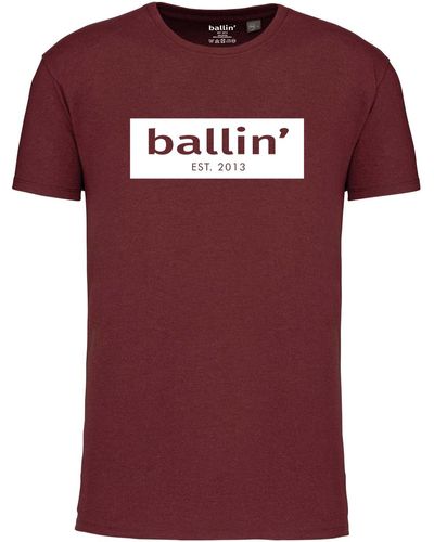 Ballin Est. 2013 T-shirt Cut Out Logo Shirt - Rouge