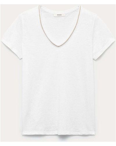 Promod Blouses T-shirt col V - Blanc