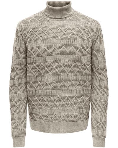Only & Sons Pull 22027158 - Gris