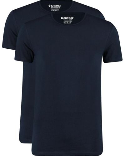 Garage T-shirt T-Shirts Basiques Bio Lot De 2 Bleu Foncé