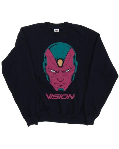 Marvel Sweat-shirt Avengers Vision Head - Bleu