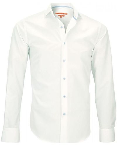 Andrew Mc Allister Chemise chemise col italien harry blanc