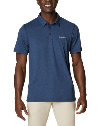 Columbia Polo Tech Trail Polo Shirt - Bleu