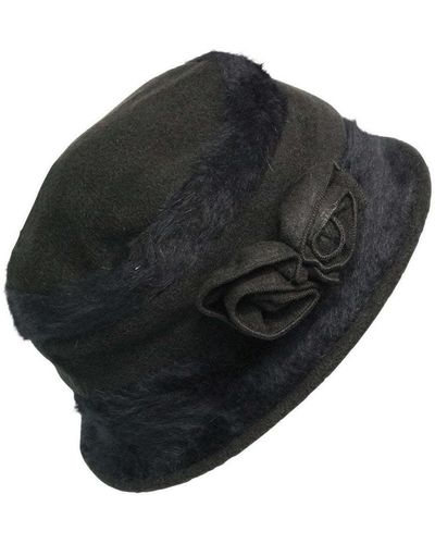 Chapeau-Tendance Chapeau Chapeau cloche bi color ANNA - Noir