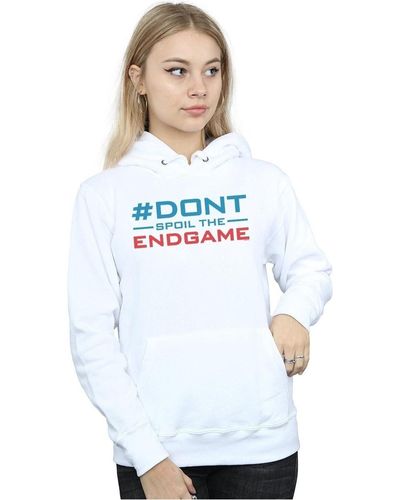 Marvel Sweat-shirt Avengers Endgame Don't Spoil The Endgame - Blanc