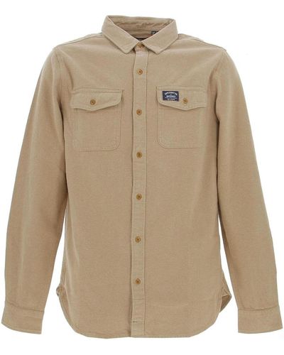 Superdry Chemise Trailsman flannel shirt sandstone brown - Neutre