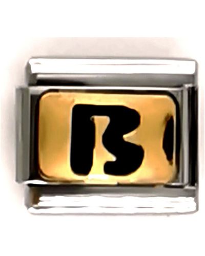 Nomination Bracelets Maillon Alphabet lettre B - Noir