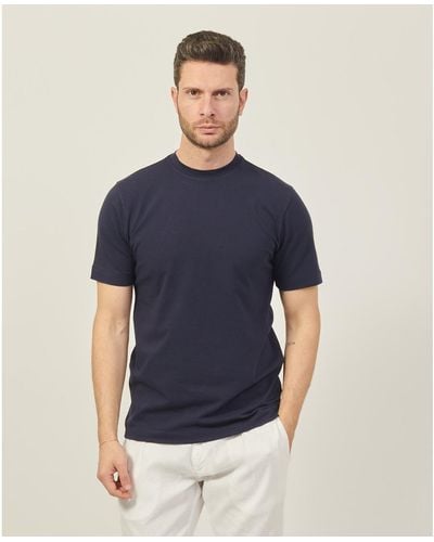 Gazzarrini T-shirt T-shirt en coton bleu avec logo au dos
