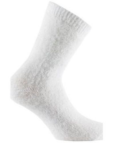 Kindy Chaussettes Chausson chaussette chaud cocooning antidérapantes - Blanc