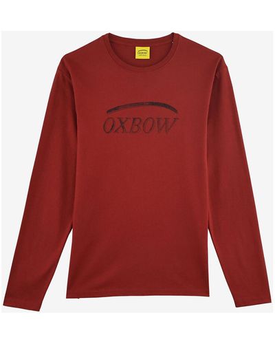 Oxbow T-shirt Tee-shirt manches longues imprimé P2THIOG - Rouge