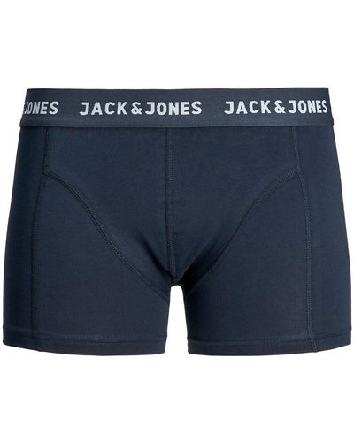 Jack & Jones Boxers Boxers coton, lot de 3 - Bleu