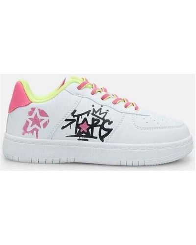 Bata Baskets Sneakers pour fille avec lacets colorés - Blanc
