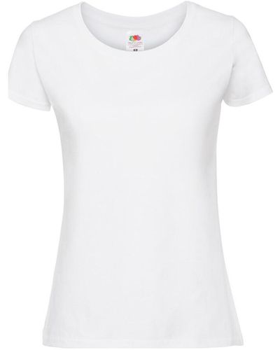 Fruit Of The Loom T-shirt Premium - Blanc