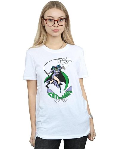 Dc Comics T-shirt Catwoman Whip - Blanc