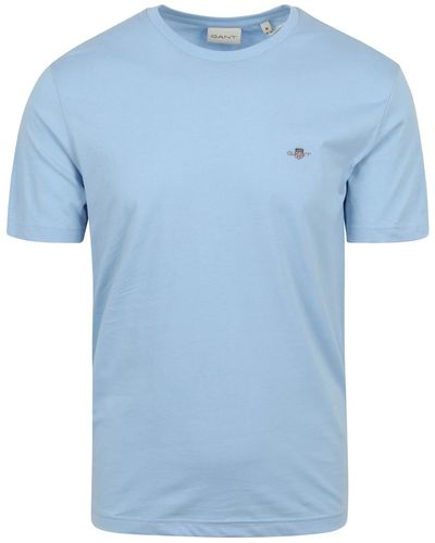 GANT T-shirt T-shirt Shield Logo Light Blue - Bleu