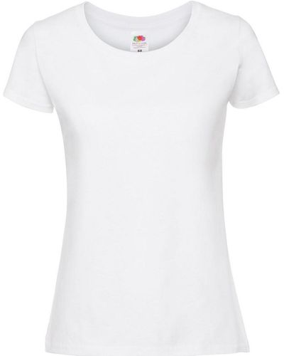Fruit Of The Loom T-shirt Iconic Premium - Blanc
