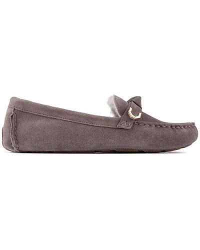 Cole Haan Mocassins Evelyn Bow Driver Des Chaussures - Gris
