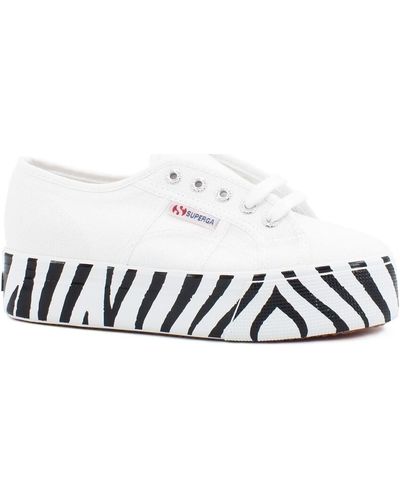 Superga Bottes 2790 Cotw Printedfoxing Sneaker White Zebra S41157W - Blanc