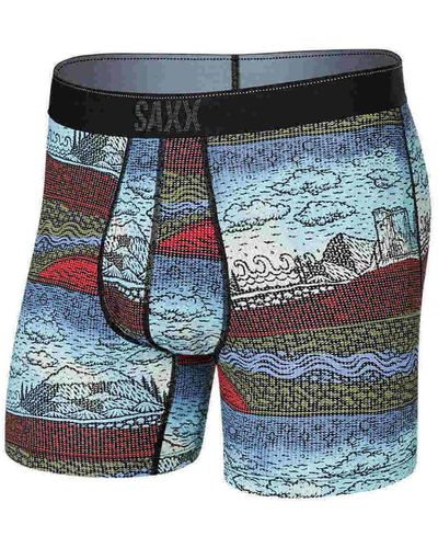 Saxx Underwear Co. Boxers QUEST QUICK DRY MESH - Bleu