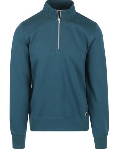 Björn Borg Sweat-shirt Sweater Centre Half Zip Vert - Bleu