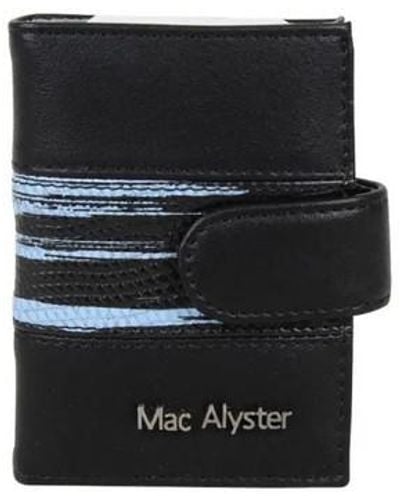 Mac Alyster Porte-monnaie Porte cartes bicolore 726A anti piratage RFID - Noir