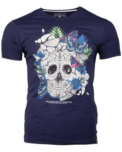 La Maison Blaggio T-shirt MB-MEXICO - Bleu