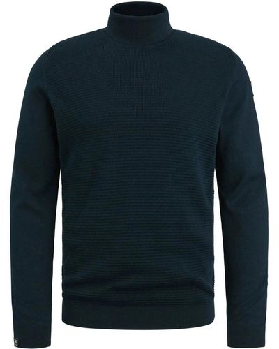 Vanguard Sweat-shirt Pull Col Roulé Marine - Bleu