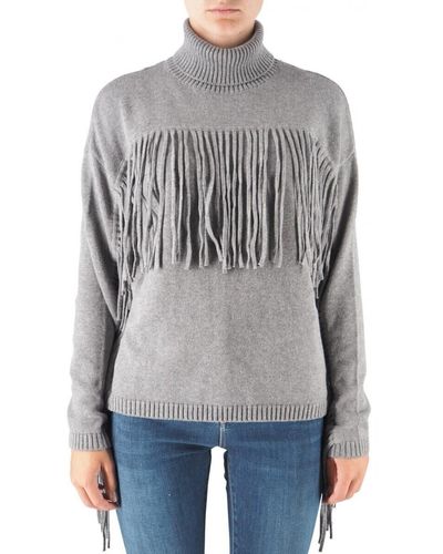Replay Pull Pull col roul gris chin avec franges