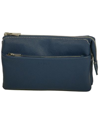 Katana Pochette Pochette En Cuir De Vachette Grainé 69600 - Bleu